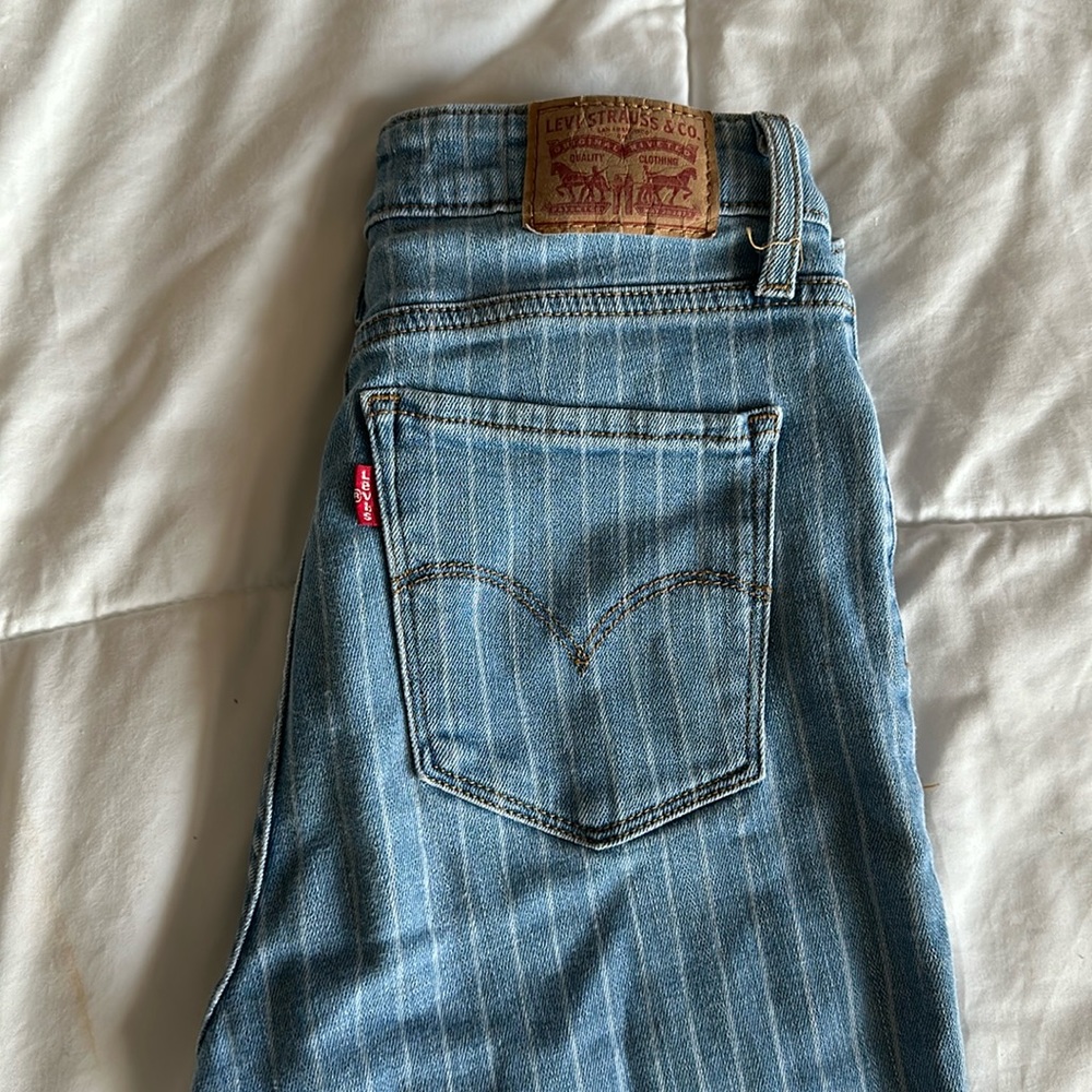 Levi’s striped skinny jeans